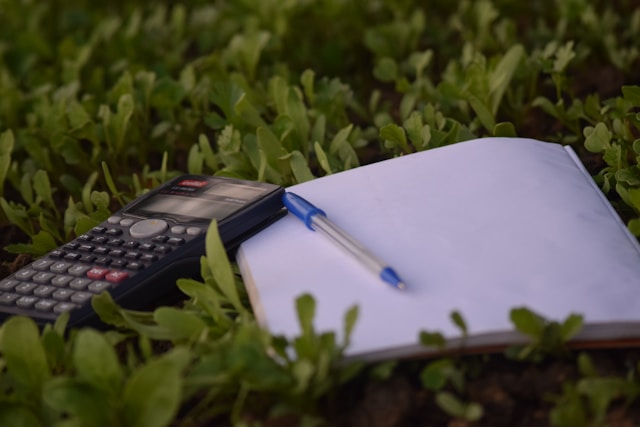 calculadora y libreta